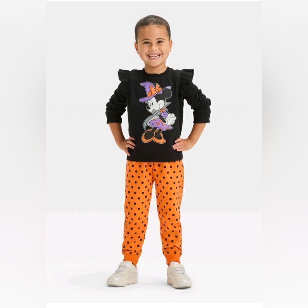 Nwt Girl's Minnie Mouse Halloween Outfit, Sizes 2T, 3T